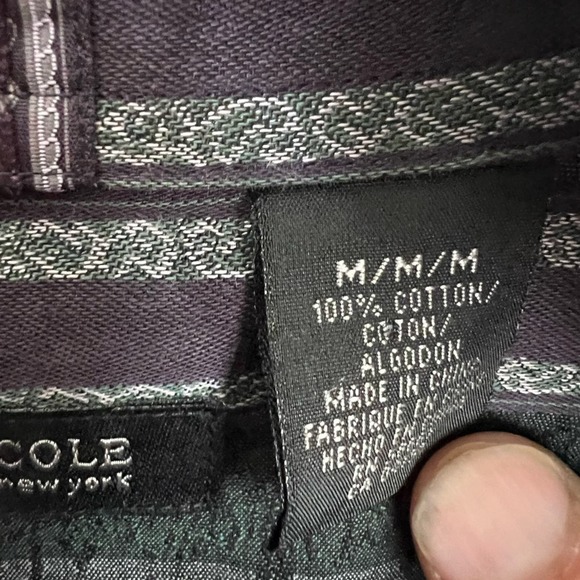 Kenneth Cole Shirt Mens Medium M Floral Button Up Collared Long Sleeve LIKE NEW - Picture 5 of 6